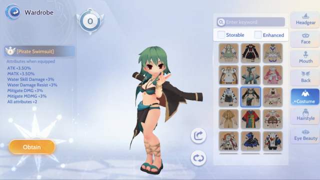 Pirate Swimsuit costume in Ragnarok Origin